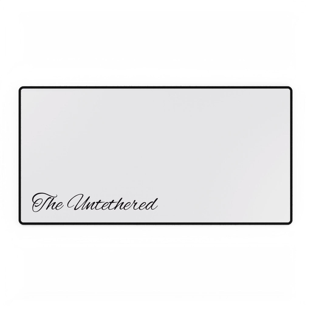 Desk Mat — Minimalist 'The Untethered' White & Black Gaming/Office Desk Pad