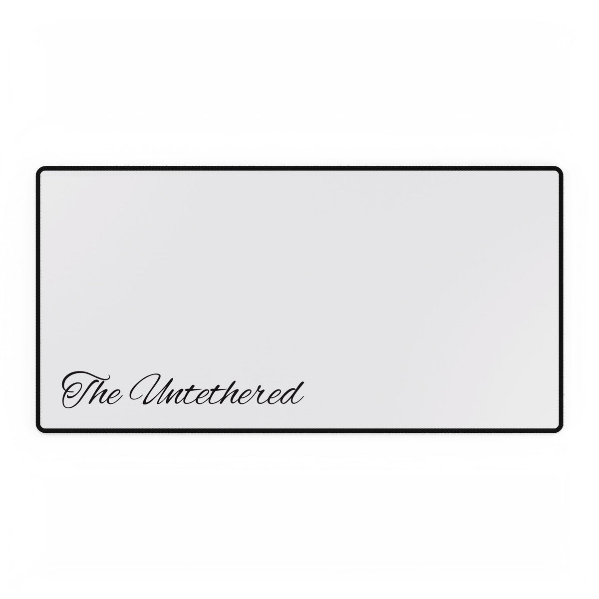 Desk Mat — Minimalist 'The Untethered' White & Black Gaming/Office Desk Pad