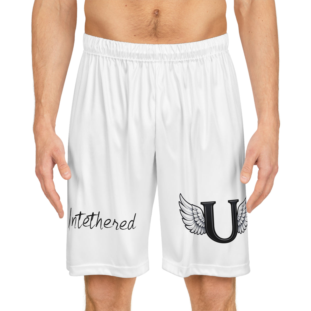 Basketball Shorts — "Untethered" Winged U Athletic Mesh Shorts