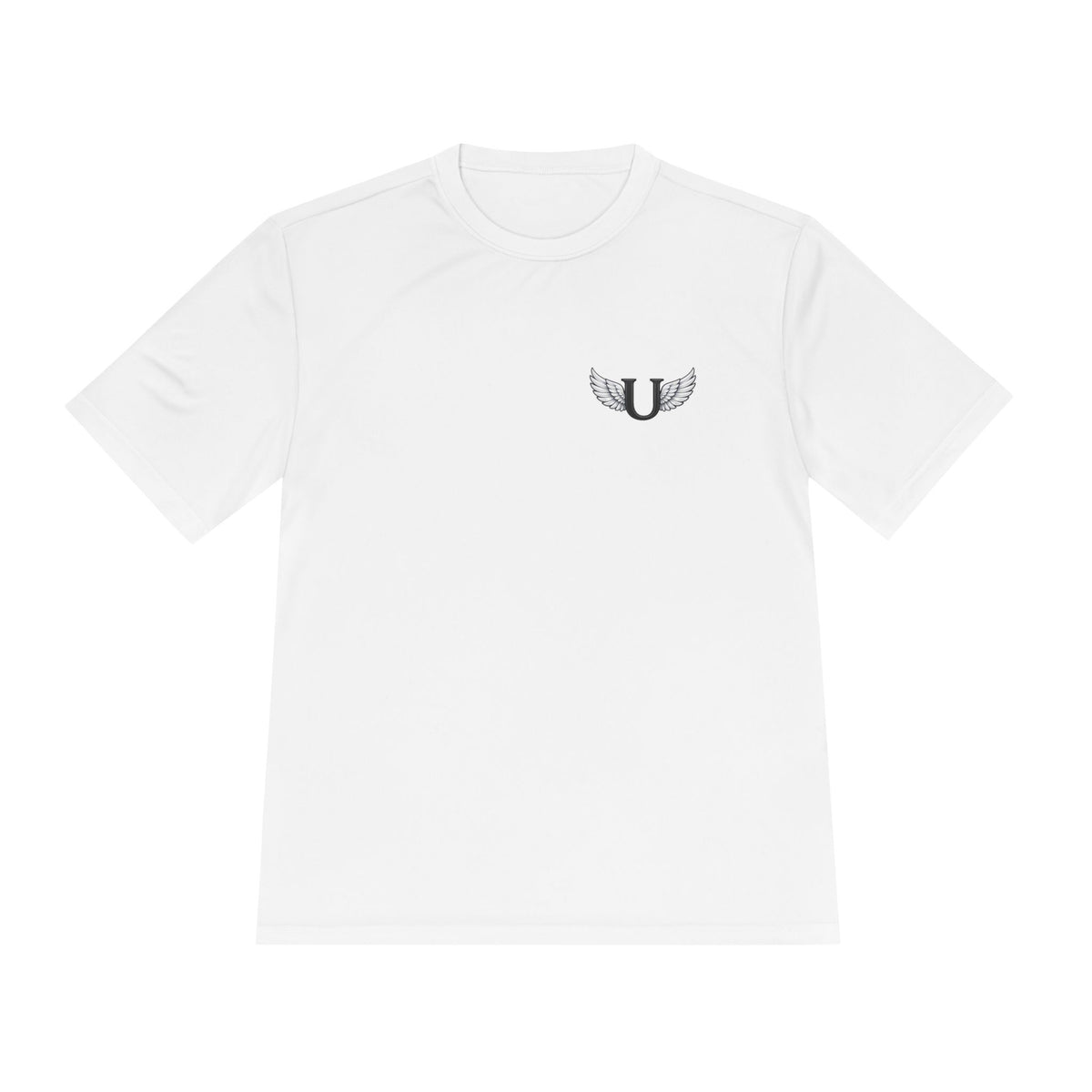 Think Free Live Untethered Tee — Minimal Wing Emblem Moisture-Wicking Shirt