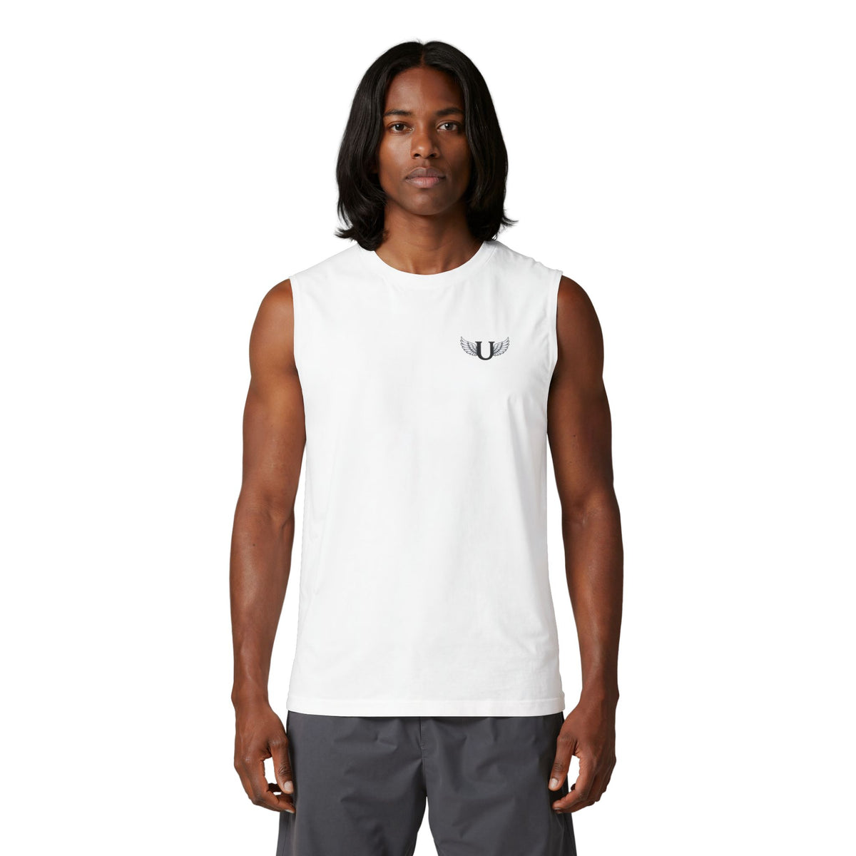 Muscle Tank — Minimal Wing Chest Logo